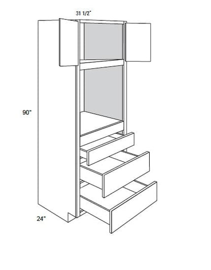 Weston - Tall Oven W/ Butt Doors & 3 Drawers