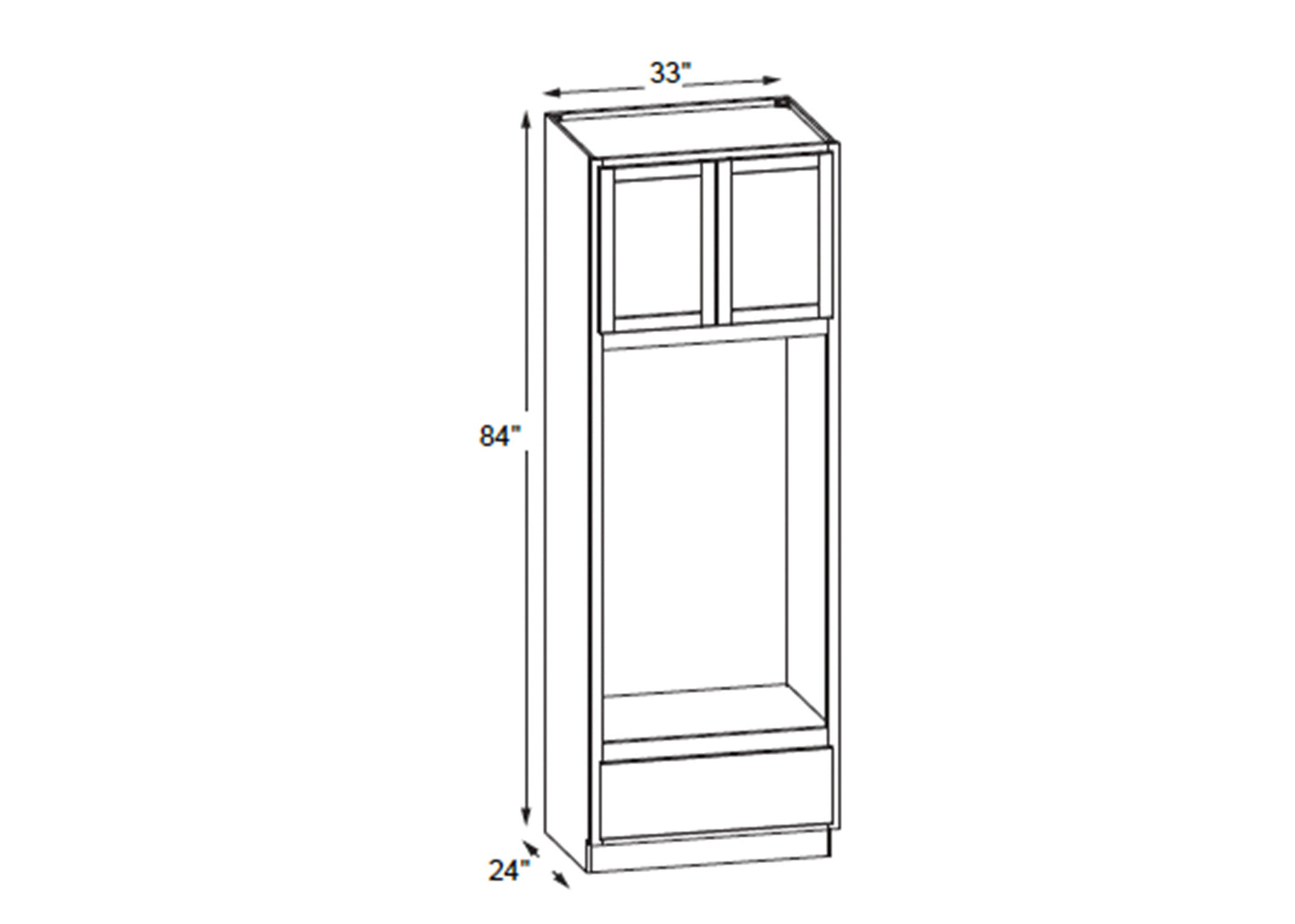 California - Tall Oven W/ Butt Doors & 3 Drawers