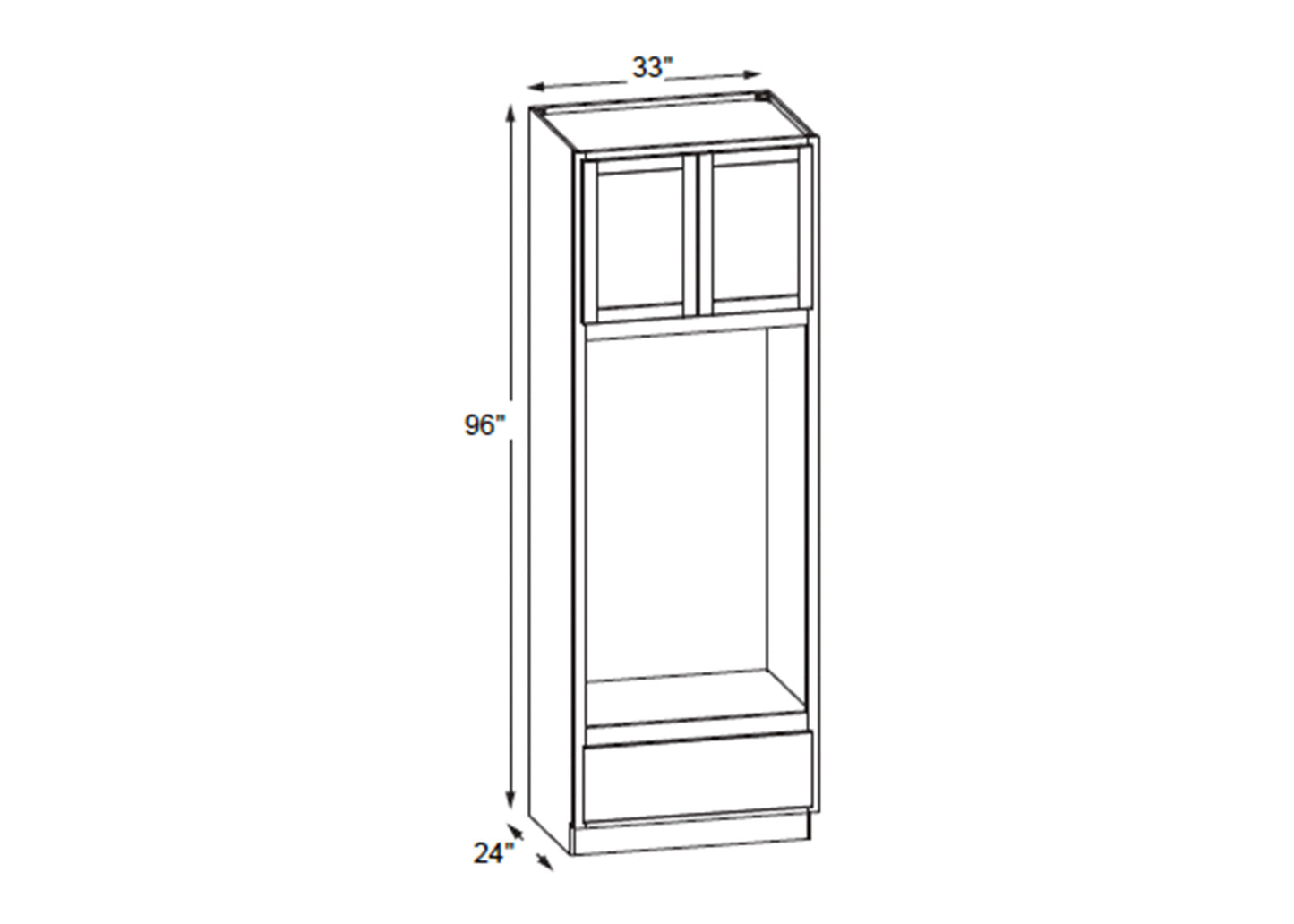 California - Tall Oven W/ Butt Doors & 3 Drawers