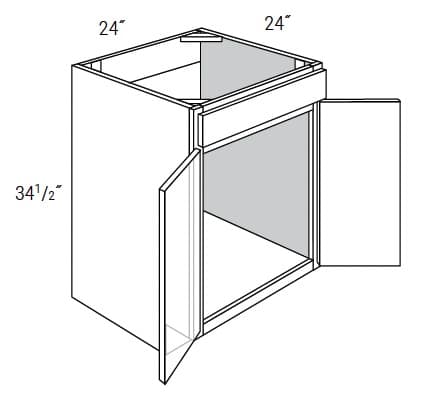 Weston - Sink Base Cabinet W/1 False Drawer & Butt Doors