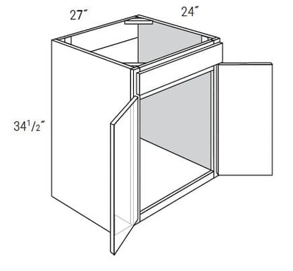 Weston - Sink Base Cabinet W/1 False Drawer & Butt Doors