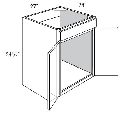 Weston - Sink Base Cabinet W/1 False Drawer & Butt Doors