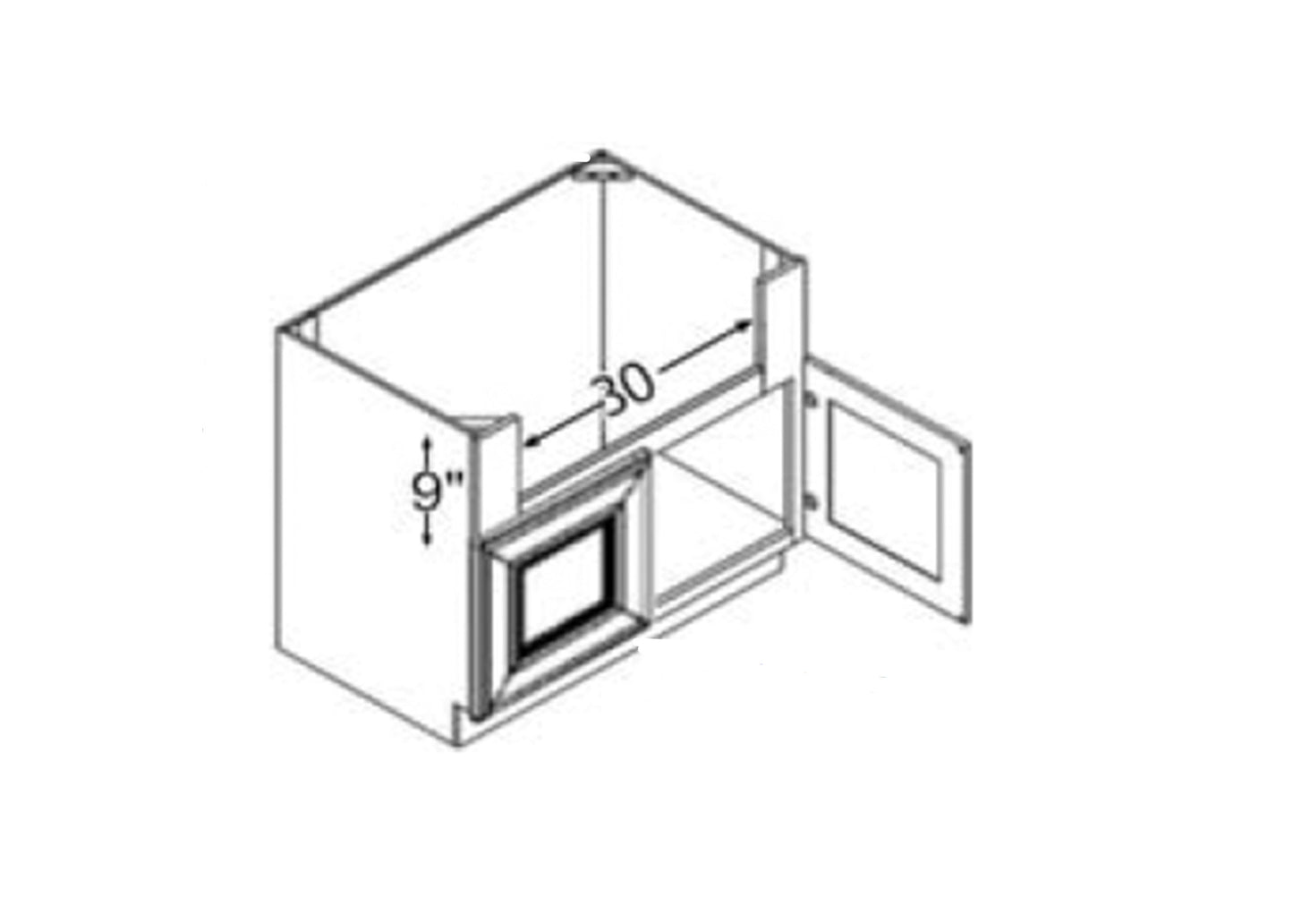 JAR Transitional - Farm Sink Base W/Butt Doors