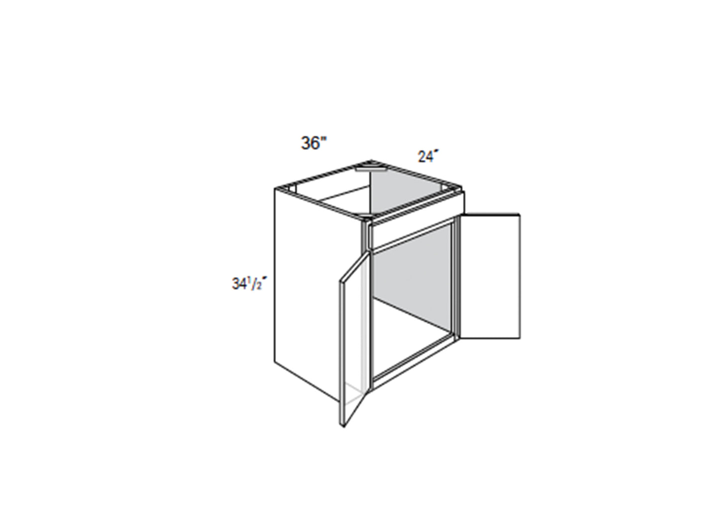 Essex - Sink Base Cabinet W/1 False Drawer & Butt Doors
