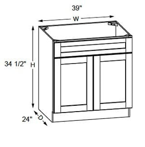 Malibu - Sink Base Cabinet W/1 False Drawers & Center Style