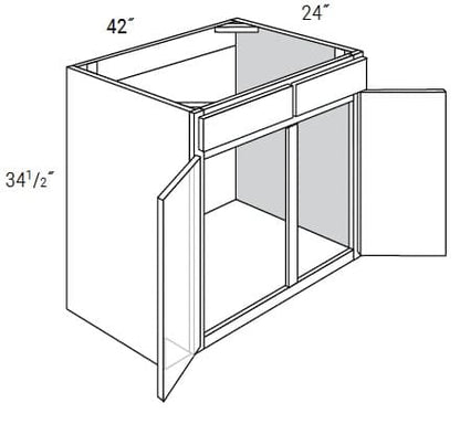 JAR Pillow - Sink Base Cabinet W/2 False Drawers & Butt Doors