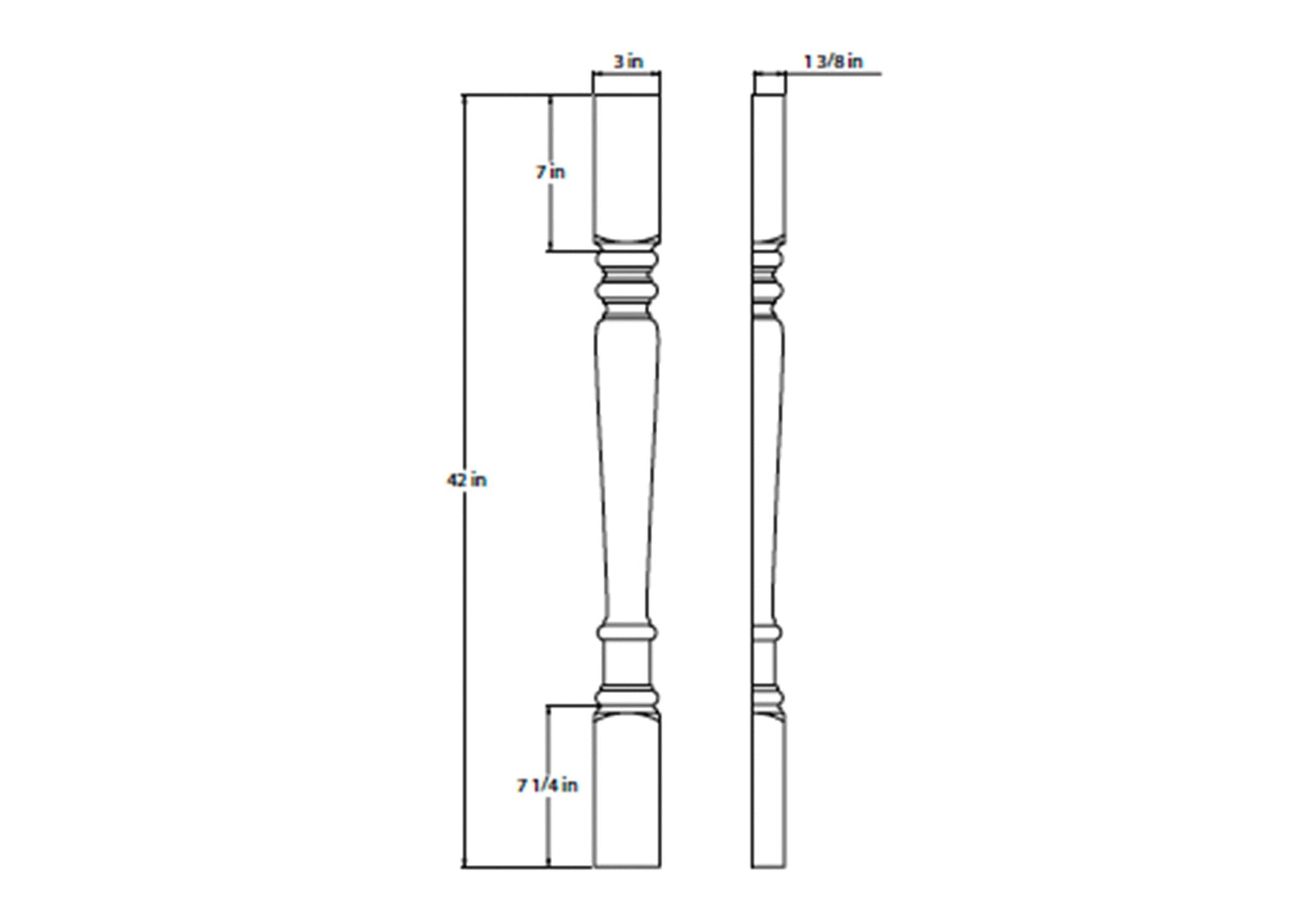 FC Shaker - Split Corner Decorative Legs