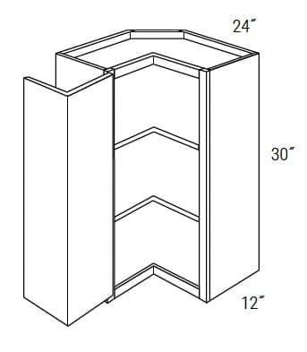 JAR Transitional - Wall Pie Cut Corner Cabinet