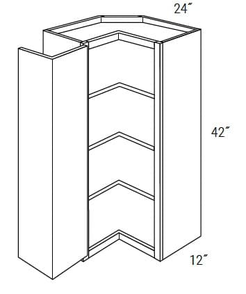 JAR Transitional - Wall Pie Cut Corner Cabinet