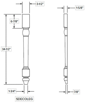 California - Cabinet Legs