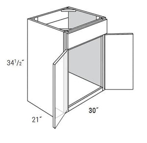 MX Recessed - Vanity Sink Base W/1 False Drawer & Butt Doors