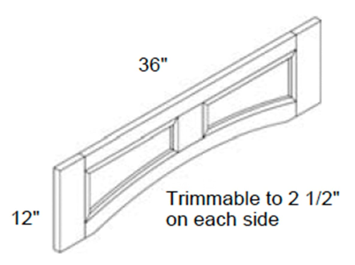 MX Recessed - Raised Panel Arch Valance