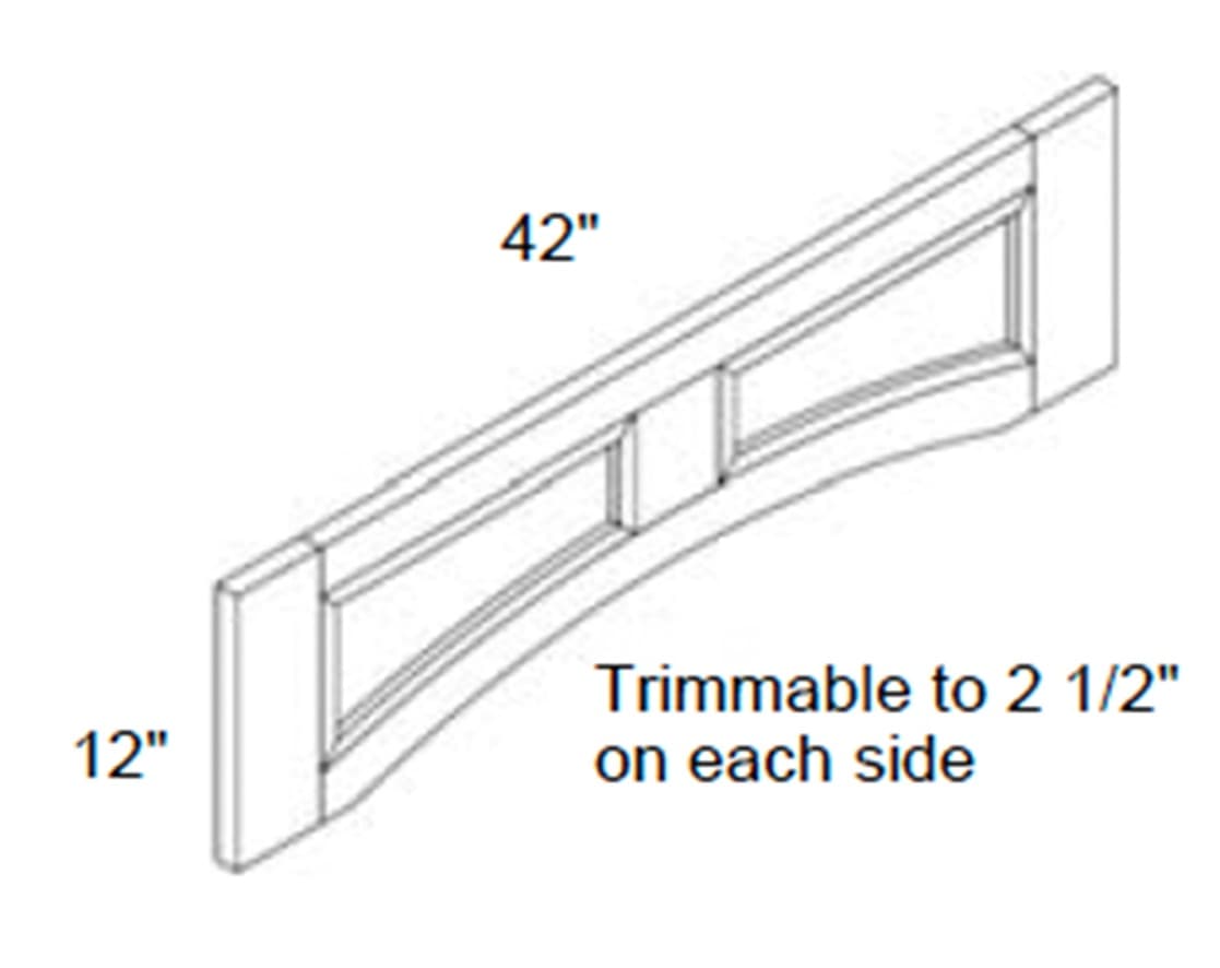 MX Recessed - Raised Panel Arch Valance