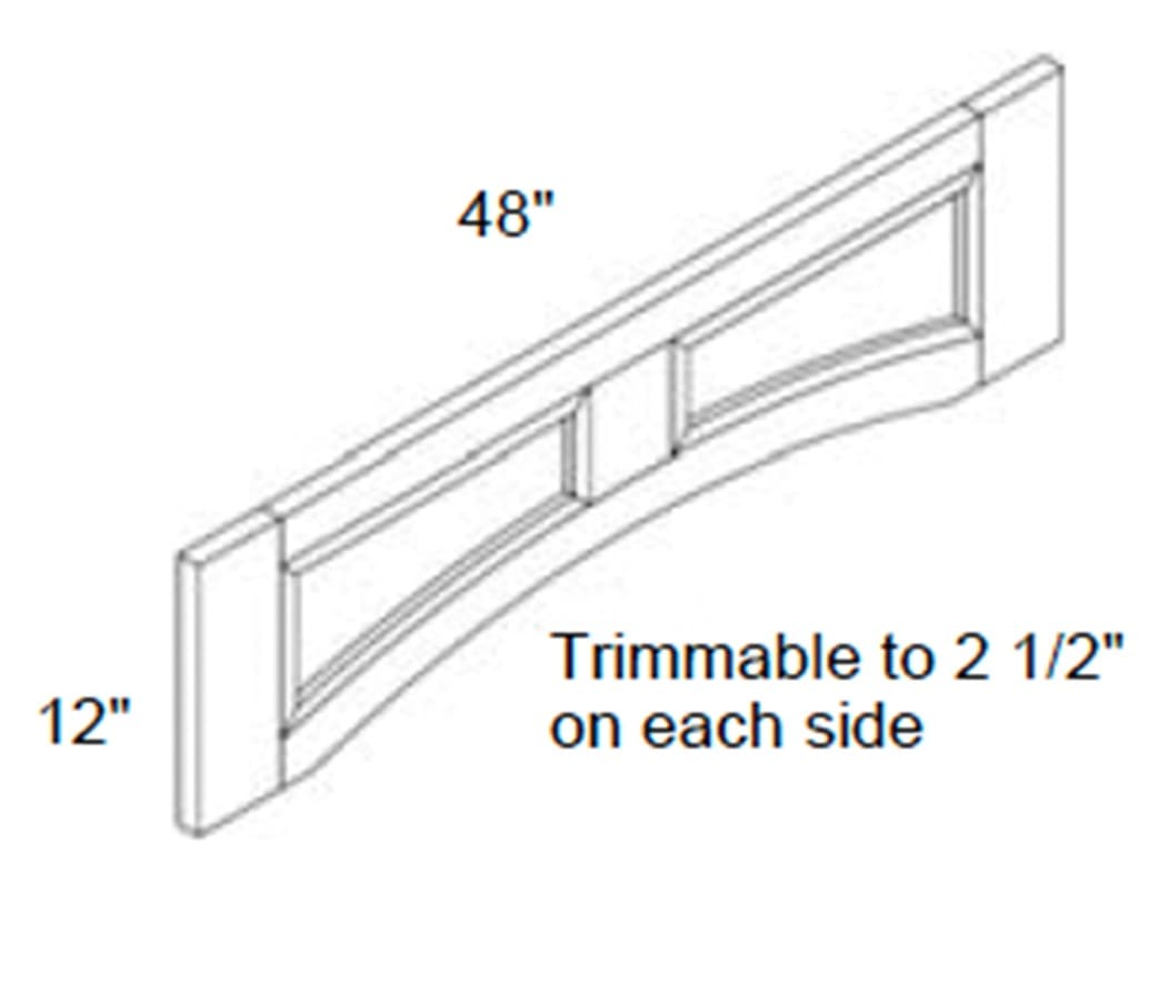 MX Recessed - Raised Panel Arch Valance