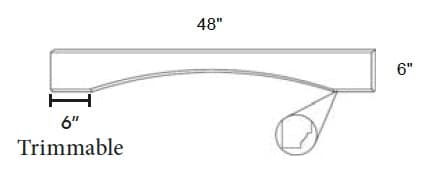 MX Recessed - Flat Arched Valance B
