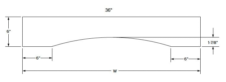California - Flat Arched Valance