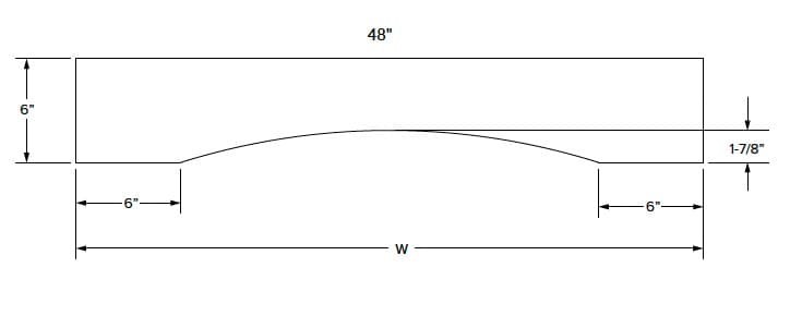 California - Flat Arched Valance