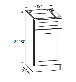 Malibu - Vanity Base 1 Door W/1 Drawer