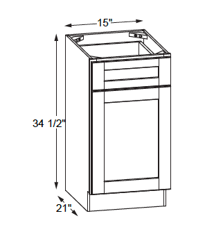 Malibu - Vanity Base 1 Door W/1 Drawer
