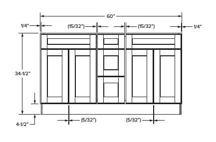 California - Vanity 3 Drawer Combo