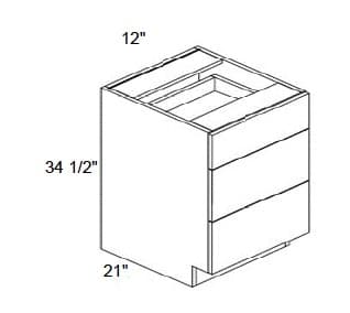 Alvic - Vanity 3 Drawer Base