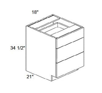 Alvic - Vanity 3 Drawer Base