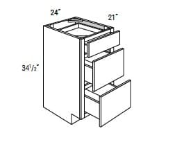Weston - Vanity 3 Drawer Base