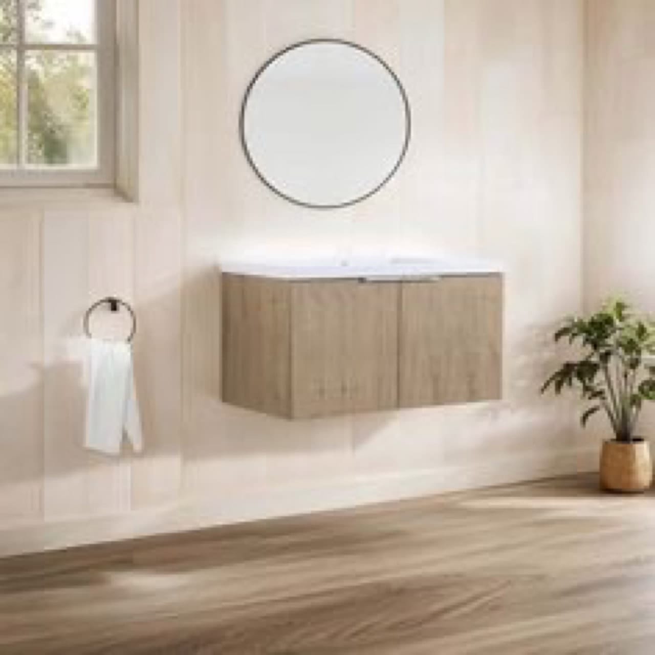 Venice - Hanging Vanity Sink Base with 2 Doors