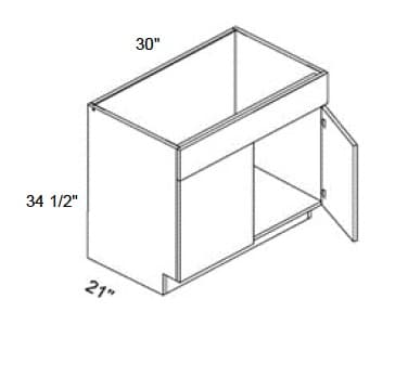 Alvic - Vanity Sink Base Cabinet W/1 False Drawer & Butt Doors