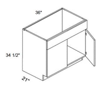 Alvic - Vanity Sink Base Cabinet W/1 False Drawer & Butt Doors