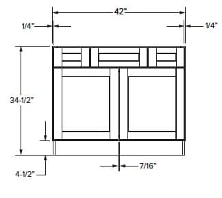 California - Vanity Sink Bases W/2 Doors & 2 Drawers