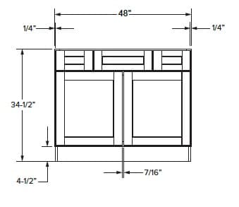 California - Vanity Sink Bases W/2 Doors & 2 Drawers