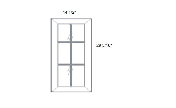 MX Recessed - Mullion Style Clear Glass Single Door