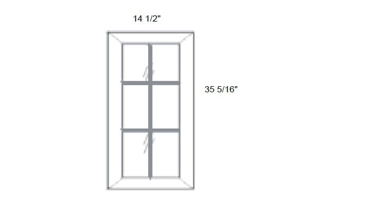 MX Recessed - Mullion Style Clear Glass Single Door