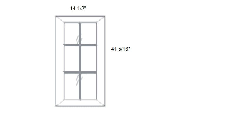 MX Recessed - Mullion Style Clear Glass Single Door