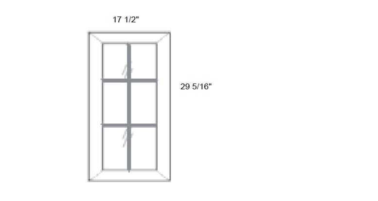 MX Recessed - Mullion Style Clear Glass Single Door