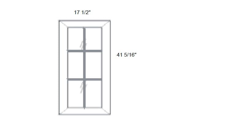 MX Recessed - Mullion Style Clear Glass Single Door