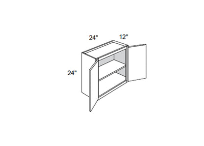 Amesbury Slab - Wall Double Doors 2 Doors 24" Tall