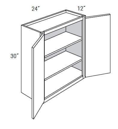 Weston - Wall Double Doors W/Butt Doors 30" Tall