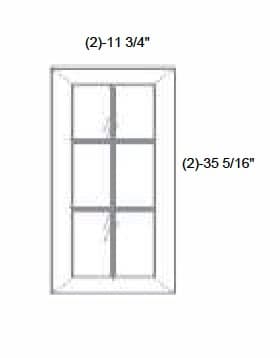 Gramercy - Mullion Style Clear Glass Butt Doors