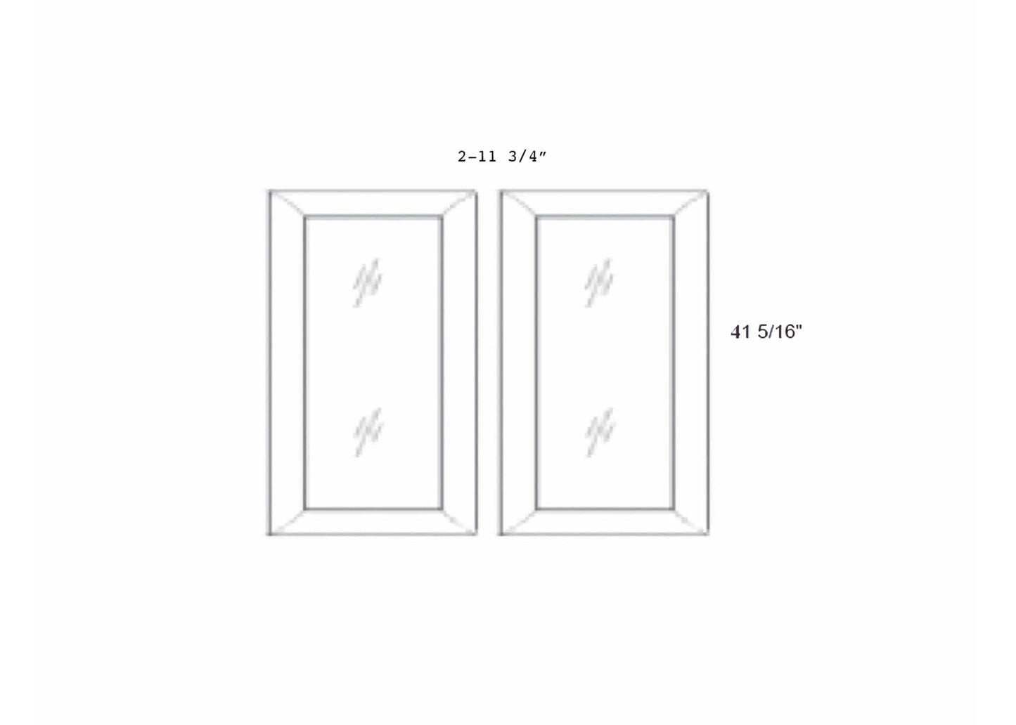 MX Shaker - No Mullion Style Clear Glass Butt Doors