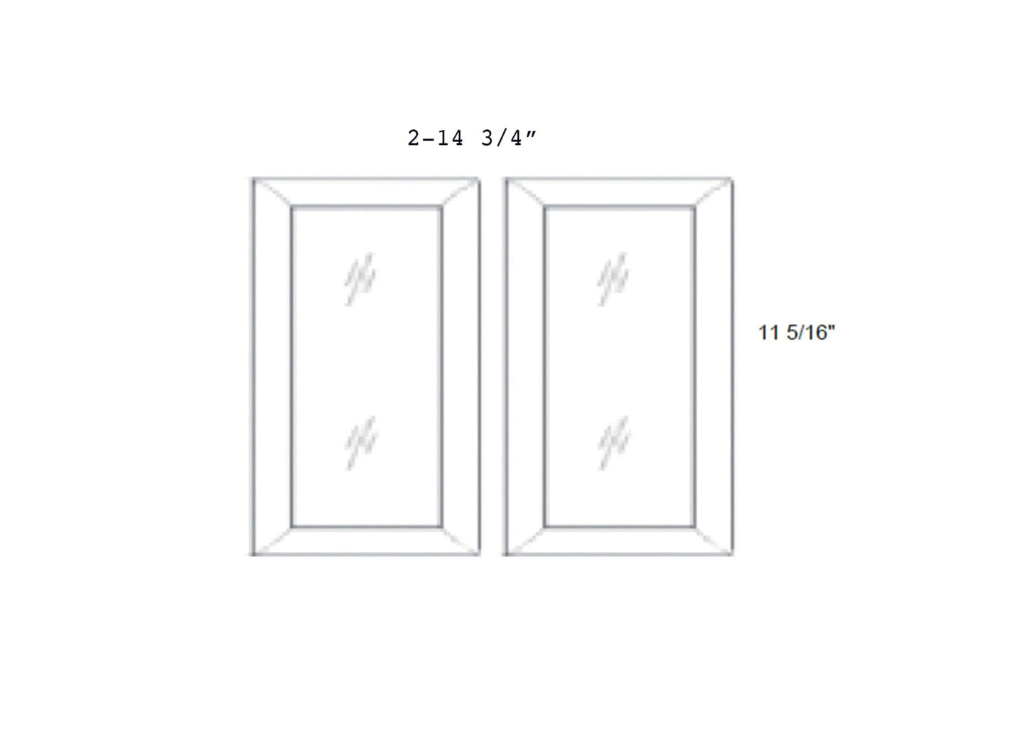 MX Shaker - No Mullion Style Clear Glass Butt Doors