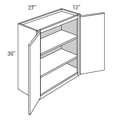 Weston - Wall Double Doors W/Butt Doors 30" Tall
