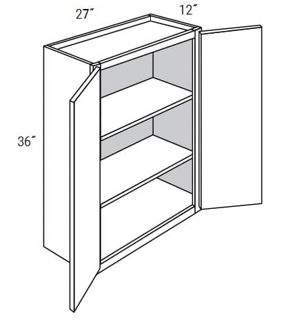 Weston - Wall Double Doors W/Butt Doors 36" Tall