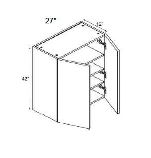 Alvic - Wall Double Doors W/Butt Doors 42" Tall