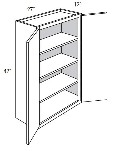Weston - Wall Double Doors W/Butt Doors 42" Tall