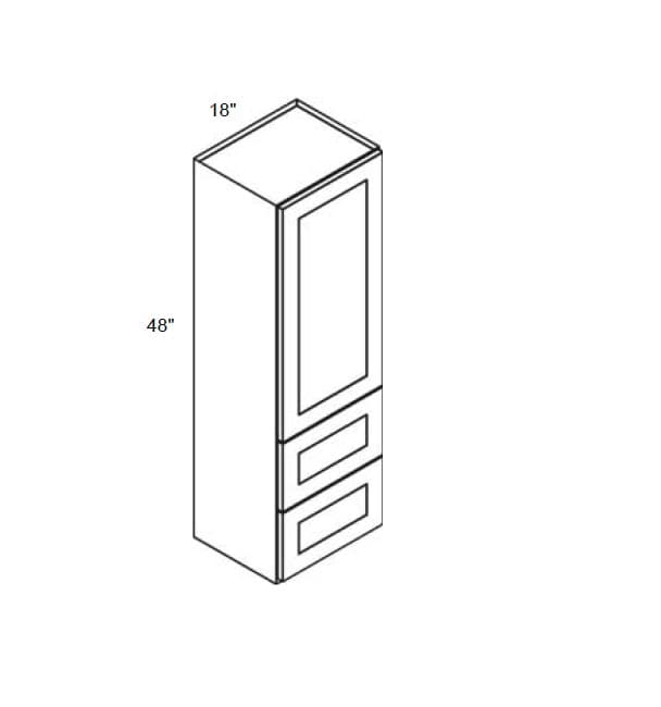MX Shaker - Wall Cabinet W/ 2 Built in Drawers