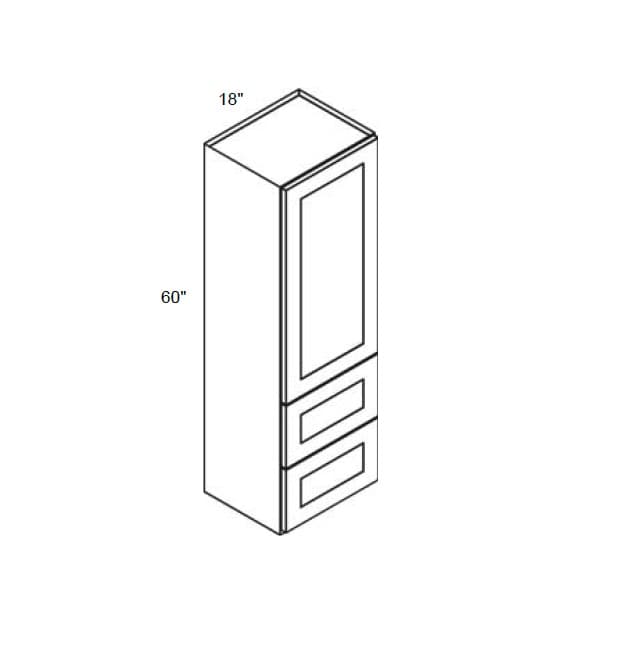 MX Shaker - Wall Cabinet W/ 2 Built in Drawers