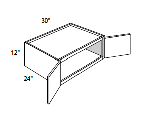 JAR Raised - Wall Cabinets 2 Doors 24" Deep & Butt Doors
