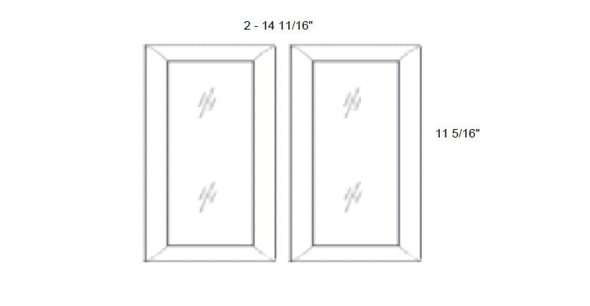 MX Shaker - No Mullion Style Clear Glass Butt Doors